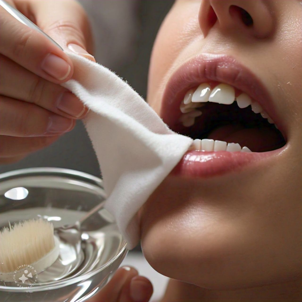 Oil pulling technique demonstrated for the Mouth Cleanse